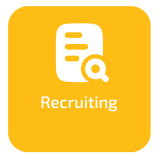 Gelbes Icon "Recruiting"